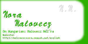 nora malovecz business card